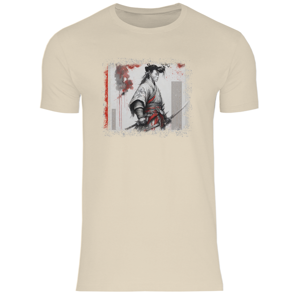 Herren T-Shirt - Samurai mit Mut, Kraft und Ehre