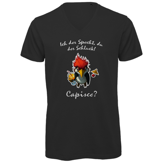Unisex Premium V-Neck T-Shirt - Ich der Specht, Du der Schluck!