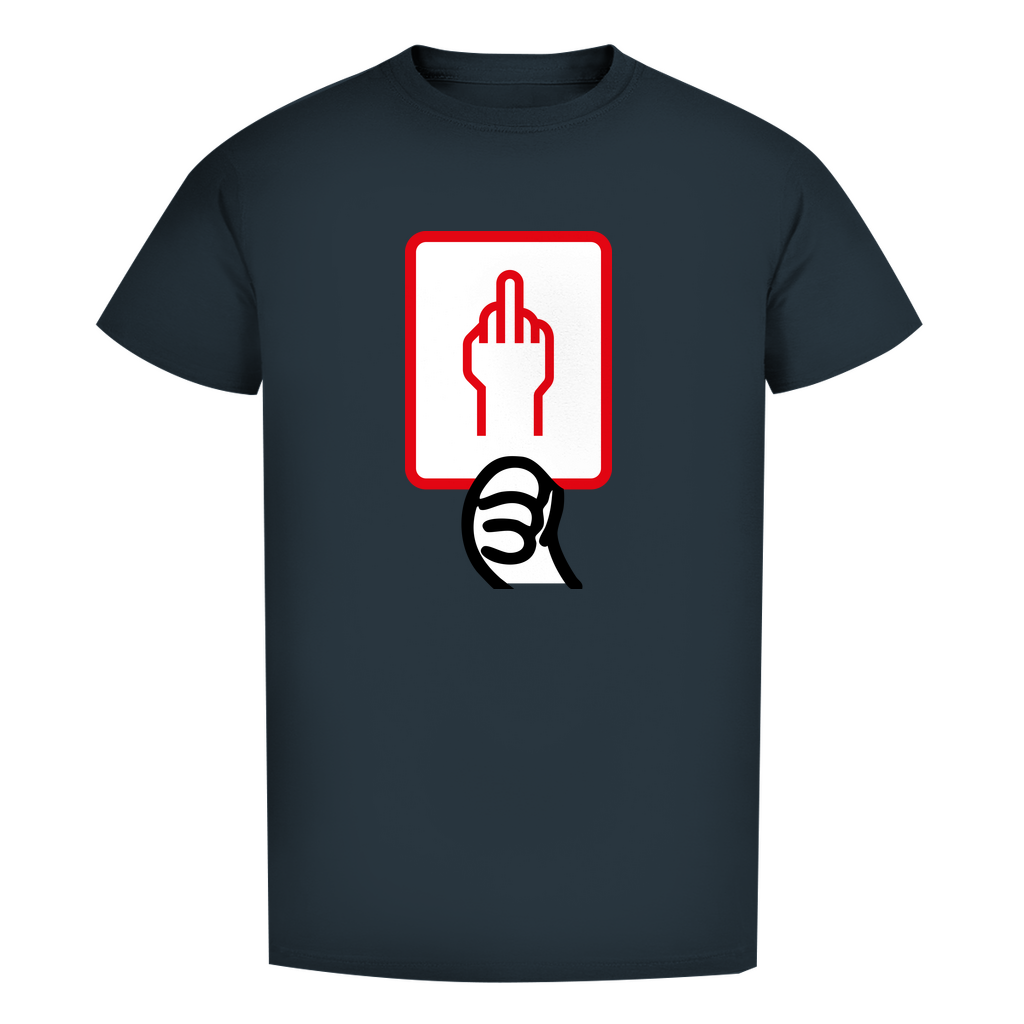 Unisex Premium T-Shirt -  Rote Karte - Stinkefinger