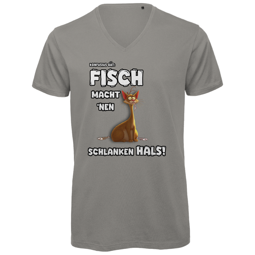 Unisex Premium V-Neck T-Shirt - Fisch macht 'nen schlanken Hals