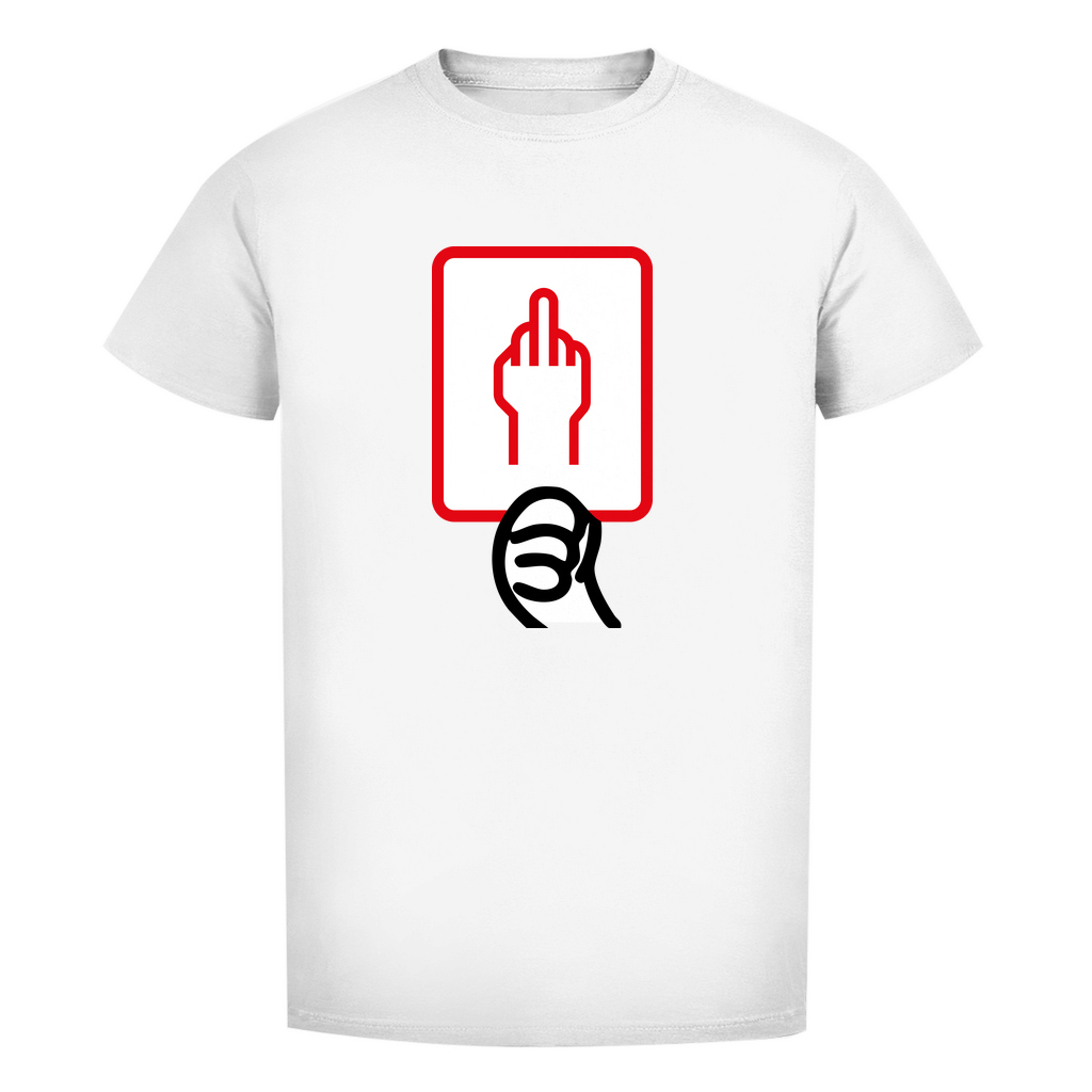 Unisex Premium T-Shirt -  Rote Karte - Stinkefinger