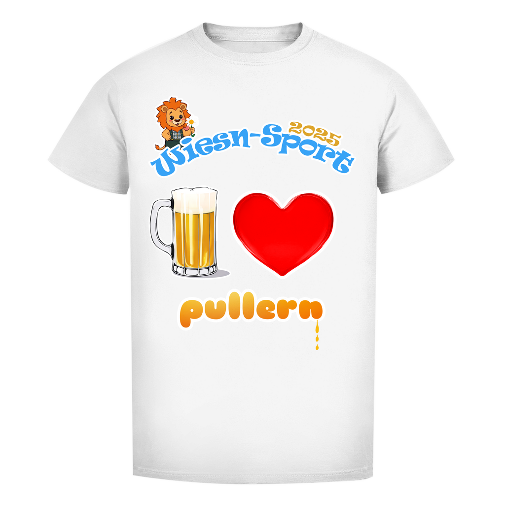 Unisex Premium T-Shirt Wiesn-Sport 2025 - I love pullern (Maß)