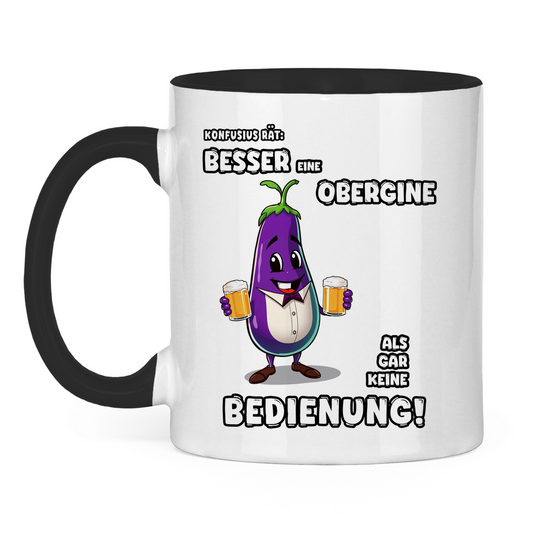 Tasse zweifarbig - Besser eine Obergine ...