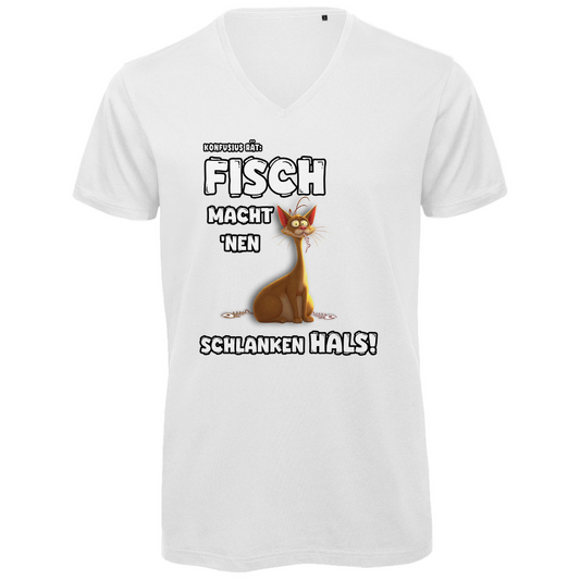 Unisex Premium V-Neck T-Shirt - Fisch macht 'nen schlanken Hals