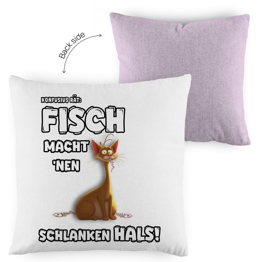 Kopfkissen zweifarbig - Fisch macht 'nen schlanken Hals