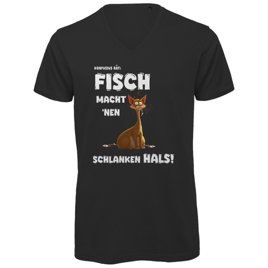 Unisex Premium V-Neck T-Shirt - Fisch macht 'nen schlanken Hals