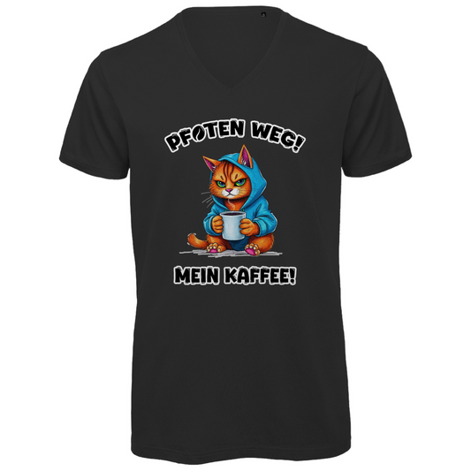 Unisex Premium V-Neck T-Shirt - Pfoten weg! Mein Kaffee!