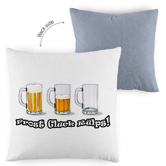 Kopfkissen zweifarbig - Prost Gluck Rülps