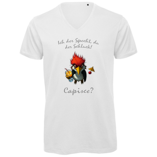 Unisex Premium V-Neck T-Shirt - Ich der Specht, Du der Schluck!