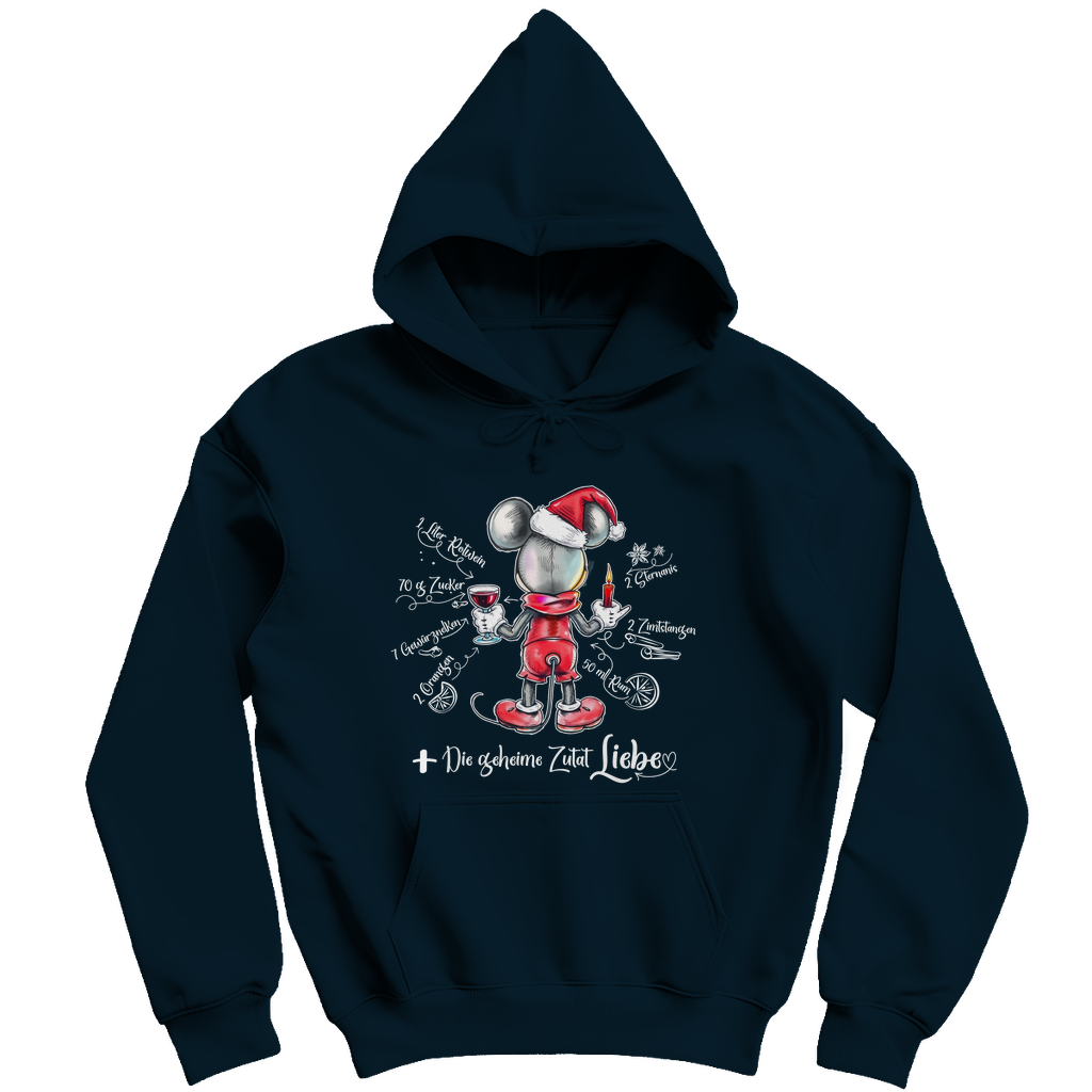 Herren Hoodie - Mäuserich-Glühwein-Rezept (Frontdruck)