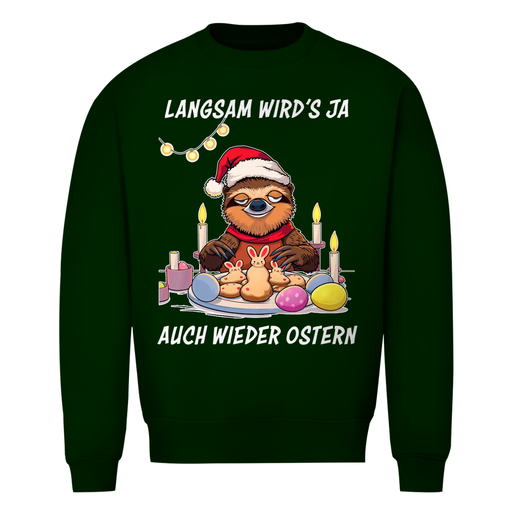 Unisex Christmas Sweatshirt – Langsam wird’s ja – auch wieder Ostern