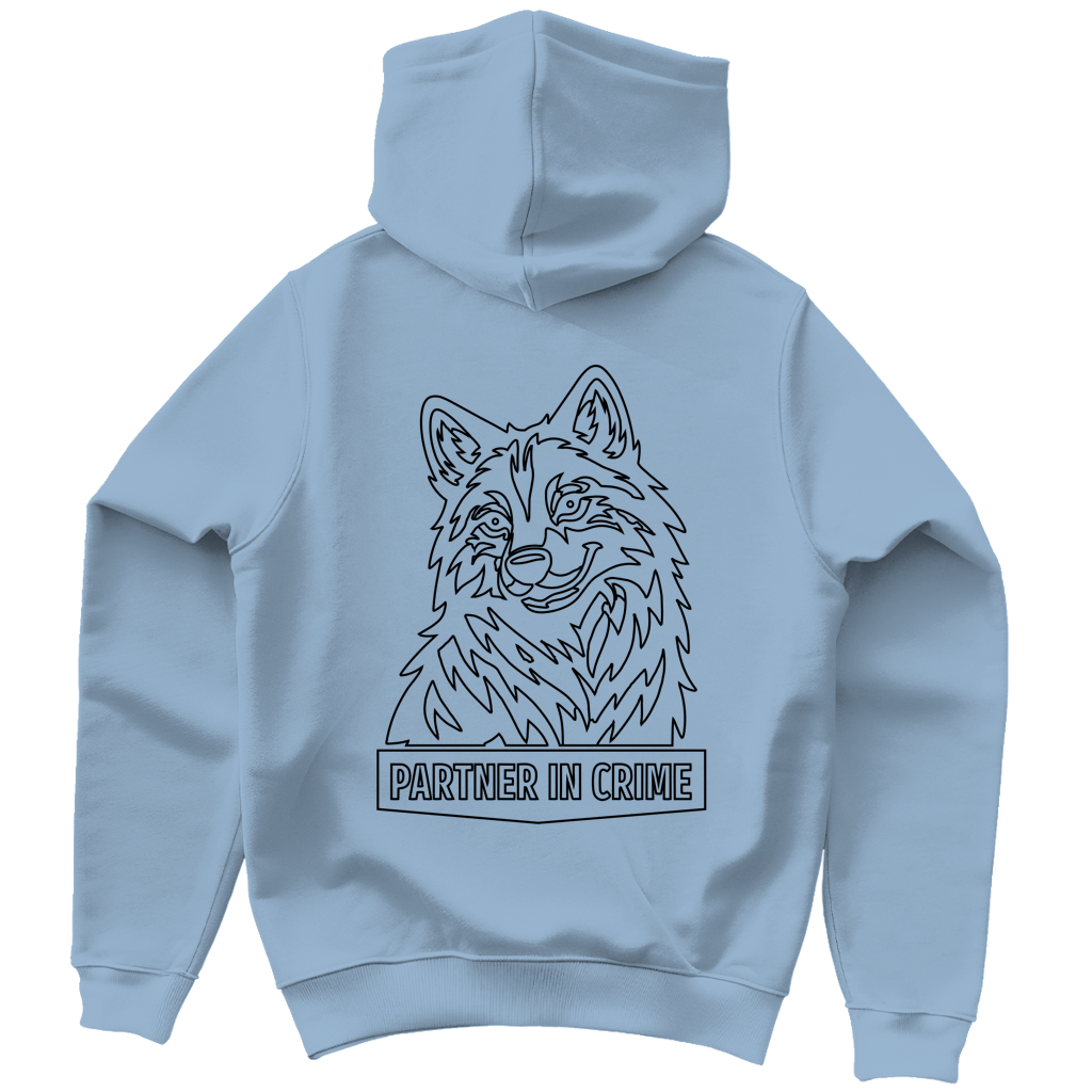 Damen Hoodie - Partner in Crime Wölfin (Line Art)