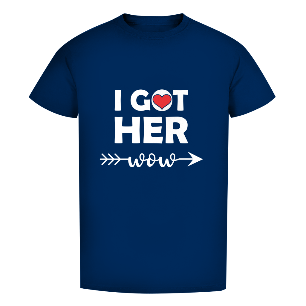 Herren Premium T-Shirt - "I got her wow"