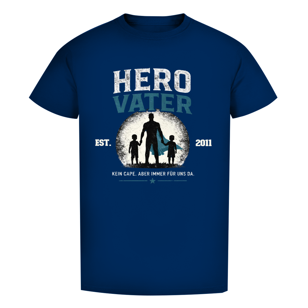 Herren T-Shirt - "HERO VATER" - EST. Jahreszahl