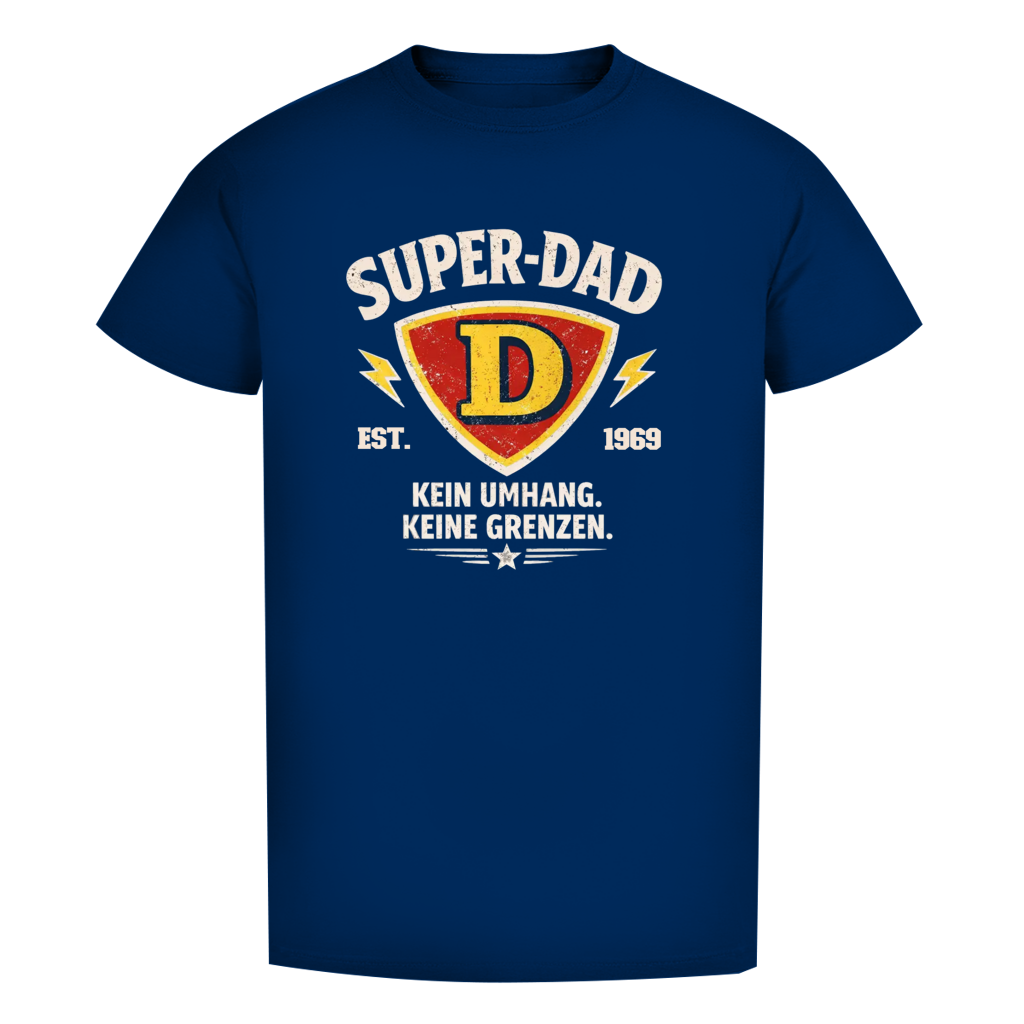 Herren T-Shirt - "Super-Dad" - EST. Jahreszahl