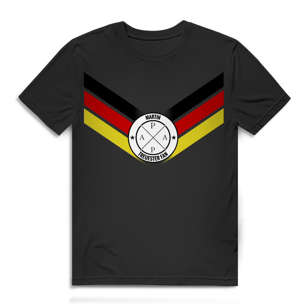 Personalisierbares WM-Trikot - Treuester Fan Doppel-Flagge