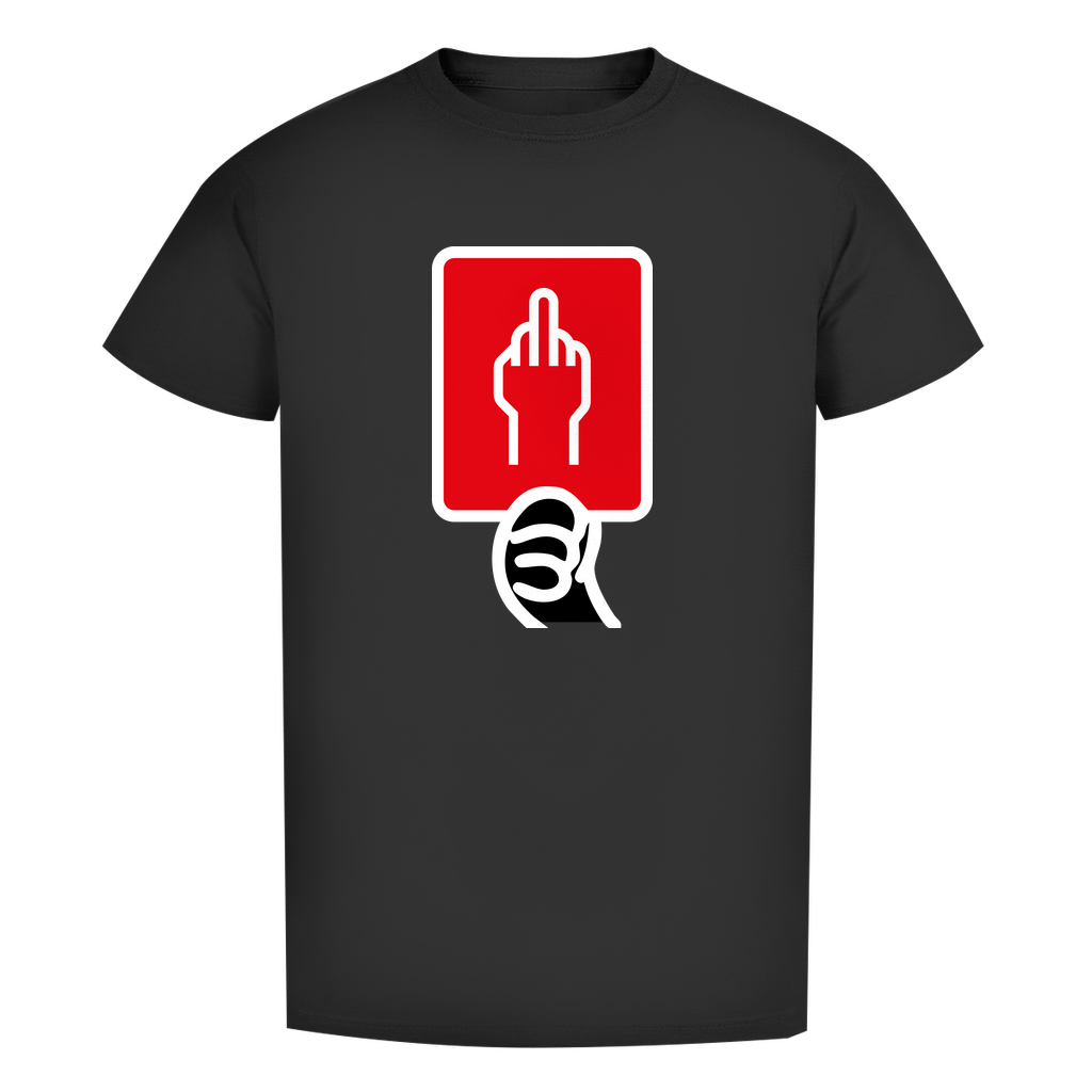Unisex Premium T-Shirt -  Rote Karte - Stinkefinger
