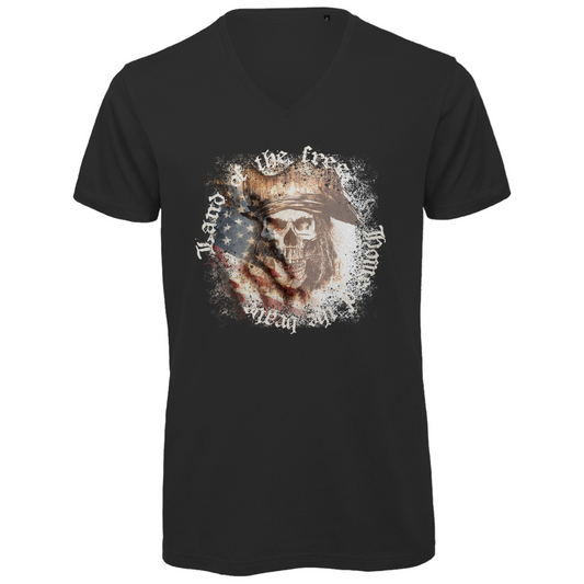 Unisex Premium V-Neck T-Shirt - Land of the free - Home of the brave