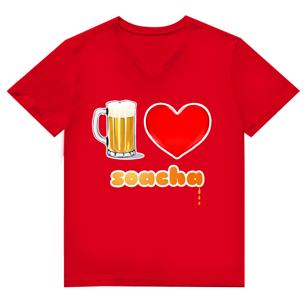 Unisex Premium V-Neck T-Shirt  - I love soacha