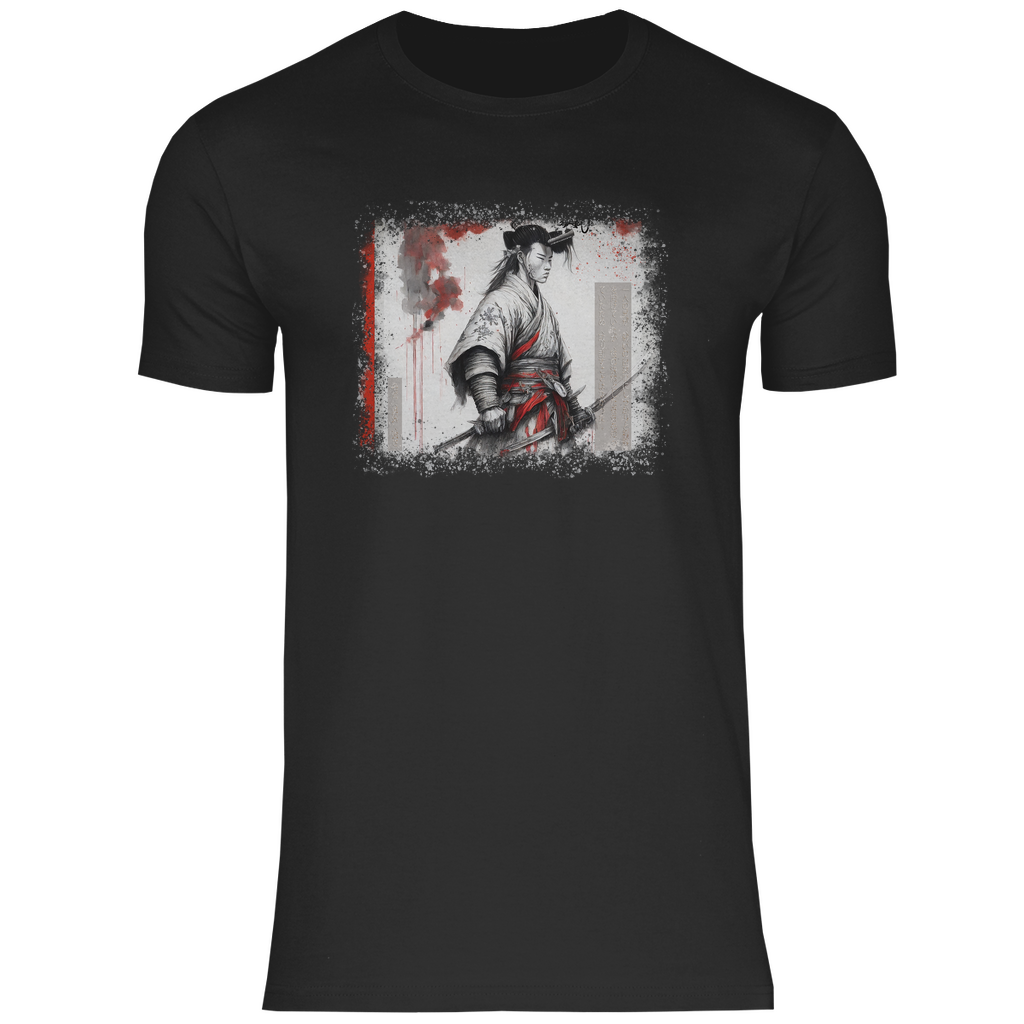 Herren T-Shirt - Samurai mit Mut, Kraft und Ehre