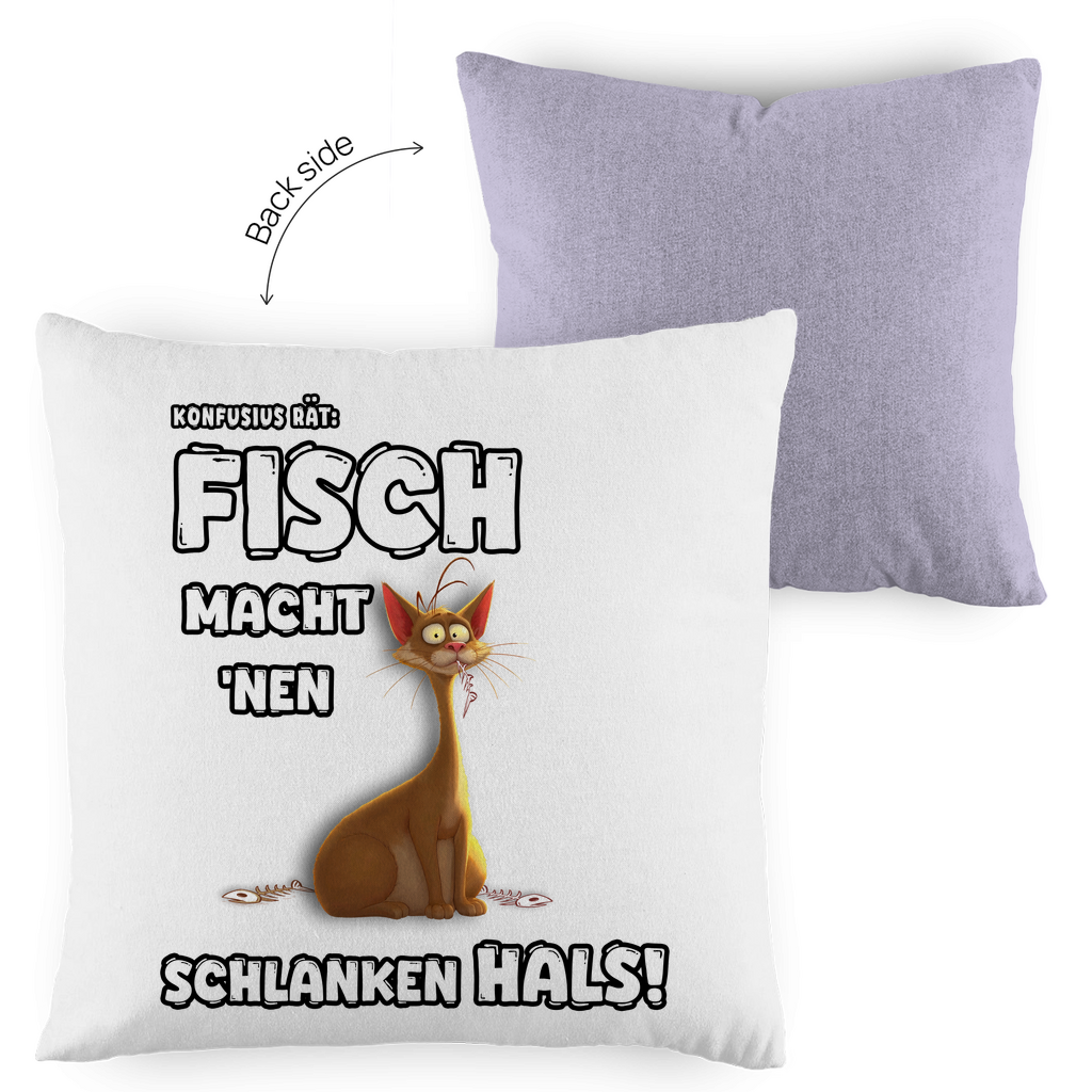Kopfkissen zweifarbig - Fisch macht 'nen schlanken Hals