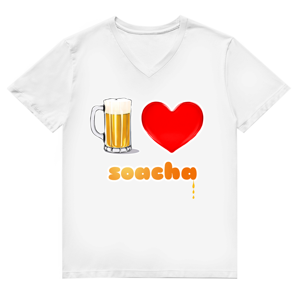 Unisex Premium V-Neck T-Shirt  - I love soacha