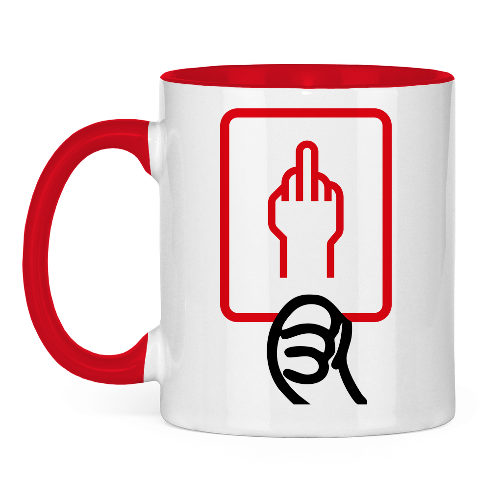 Tasse zweifarbig - Rote Karte