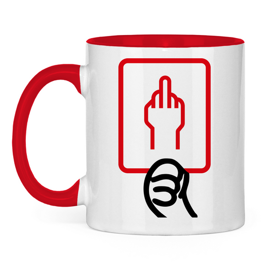 Tasse zweifarbig - Rote Karte