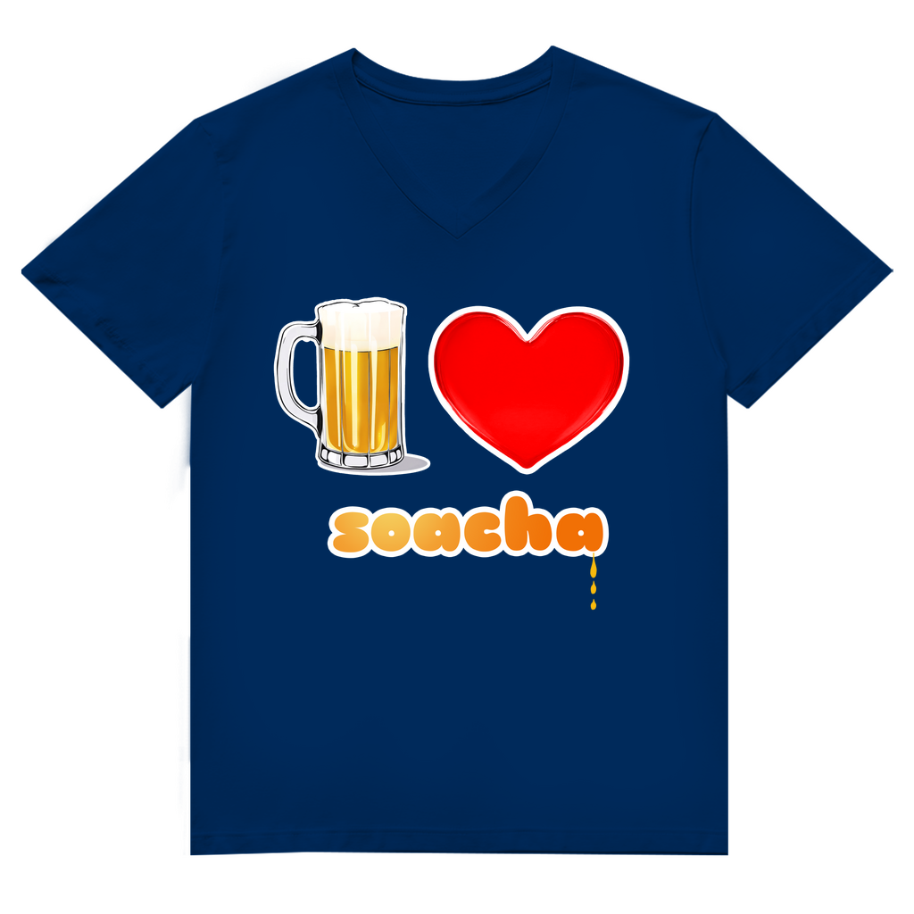 Unisex Premium V-Neck T-Shirt  - I love soacha