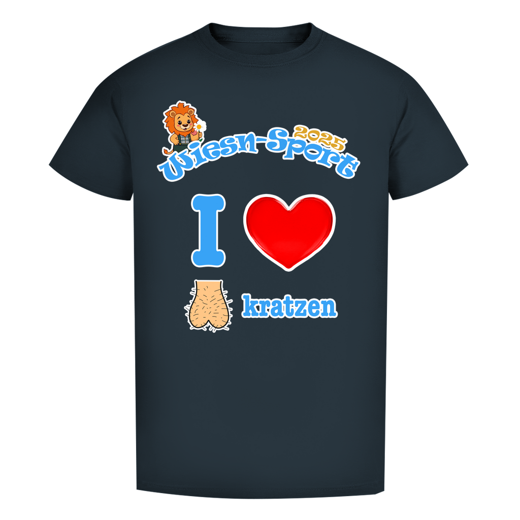 In diesem Fall: Herren Premium T-Shirt Wiesn-Sport 2025 - I love Sack kratzen