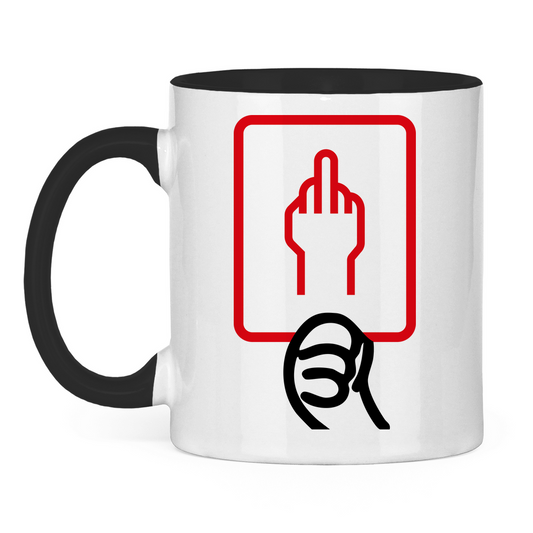 Tasse zweifarbig - Rote Karte