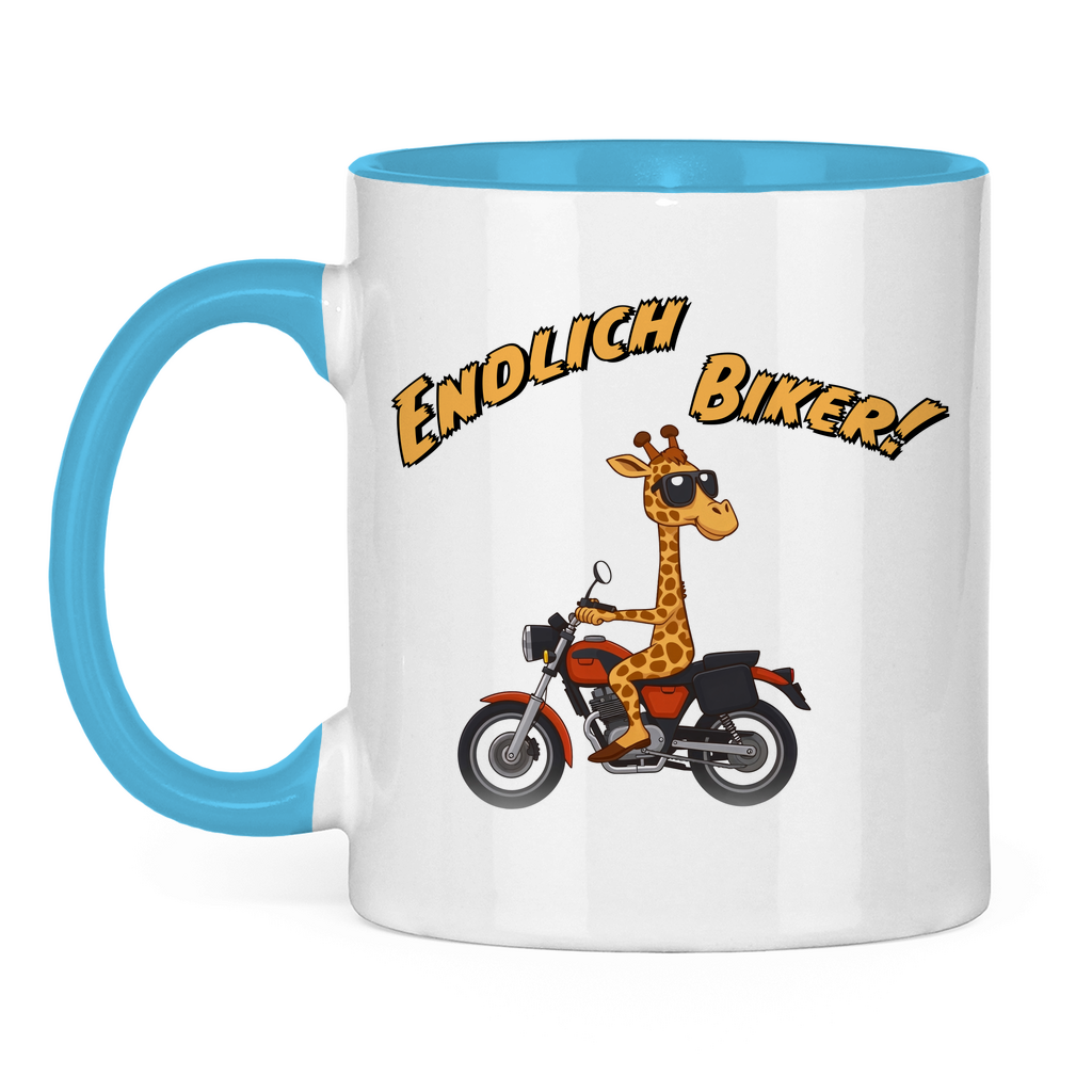 Tasse zweifarbig - Endlich Biker