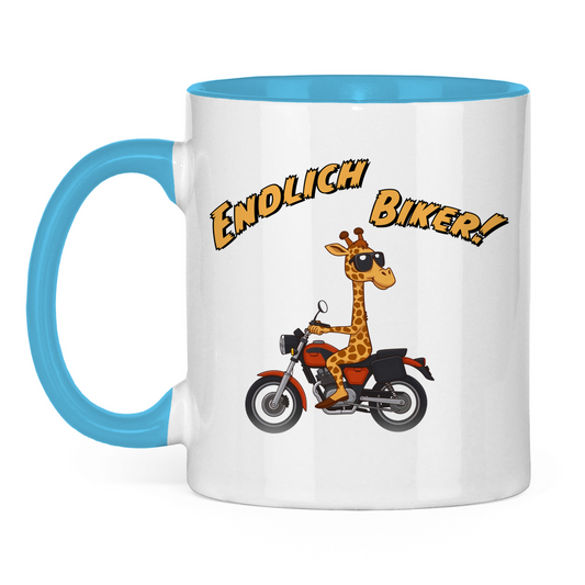 Tasse zweifarbig - Endlich Biker