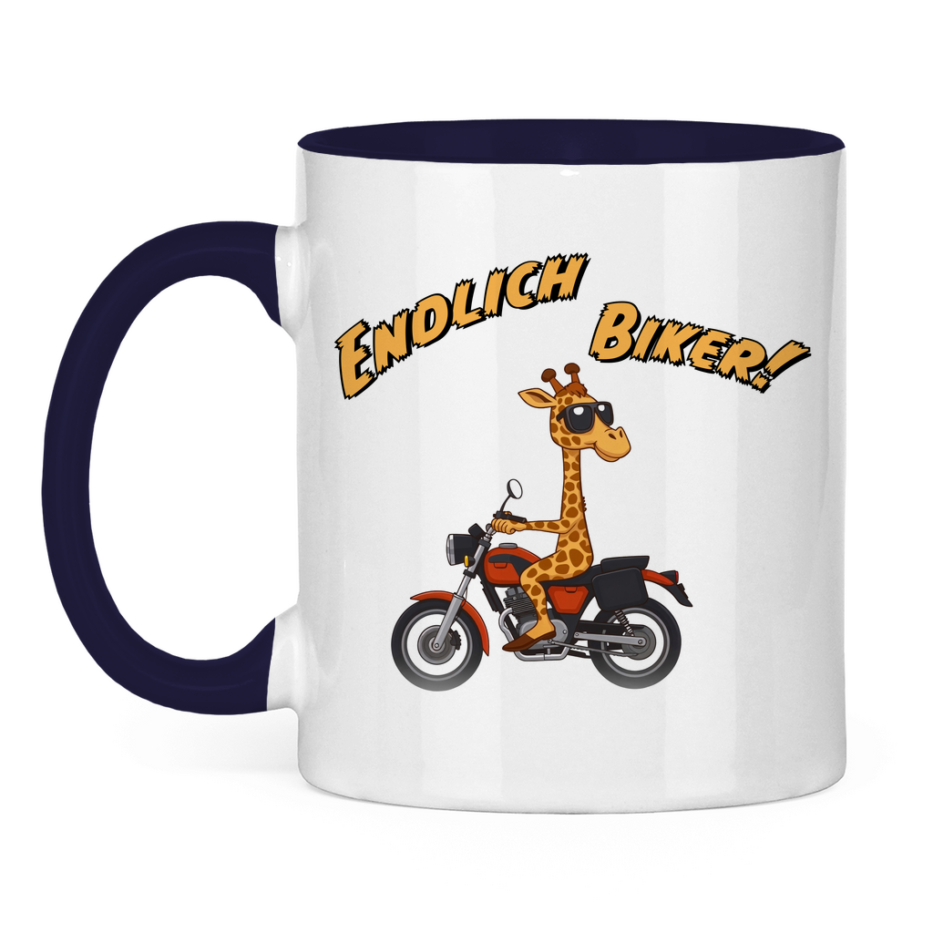 Tasse zweifarbig - Endlich Biker