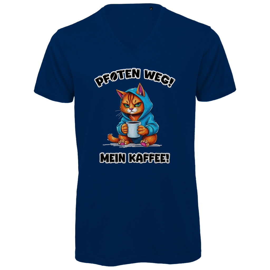 Unisex Premium V-Neck T-Shirt - Pfoten weg! Mein Kaffee!