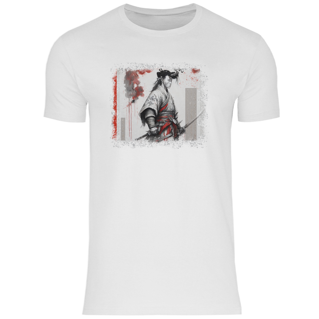 Herren T-Shirt - Samurai mit Mut, Kraft und Ehre
