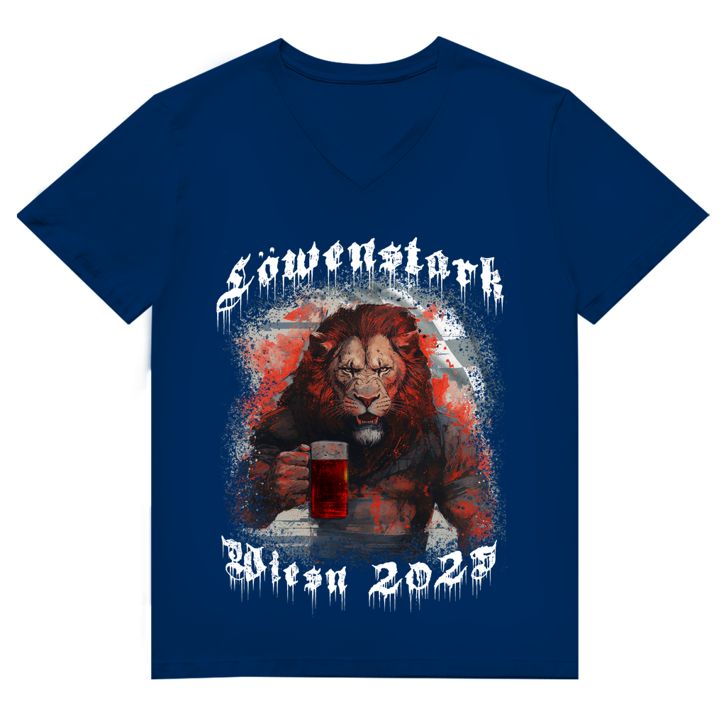 Unisex Premium V-Neck T-Shirt - Löwenstark - Wiesn 2025