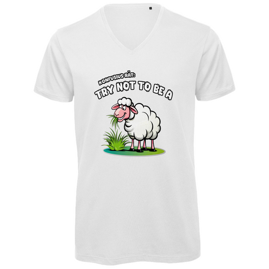 Unisex Premium V-Neck T-Shirt - Try not to be a sheep