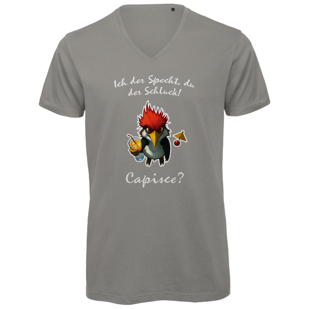 Unisex Premium V-Neck T-Shirt - Ich der Specht, Du der Schluck!