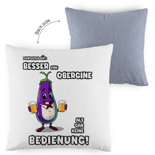 Kopfkissen zweifarbig - Besser eine Obergine ...
