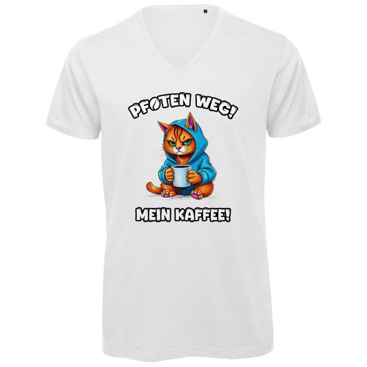 Unisex Premium V-Neck T-Shirt - Pfoten weg! Mein Kaffee!