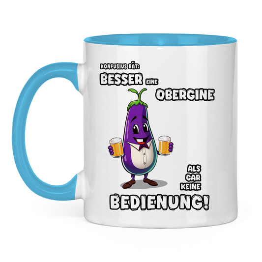 Tasse zweifarbig - Besser eine Obergine ...
