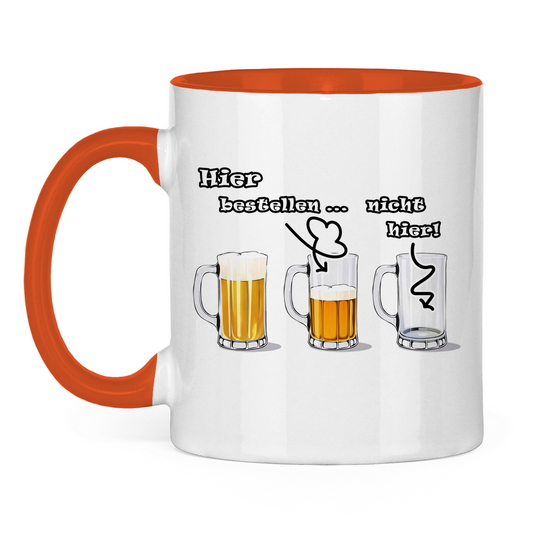 Tasse zweifarbig - Bier-Bestell-Anzeiger