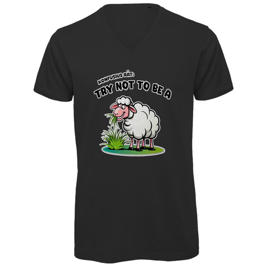 Unisex Premium V-Neck T-Shirt - Try not to be a sheep