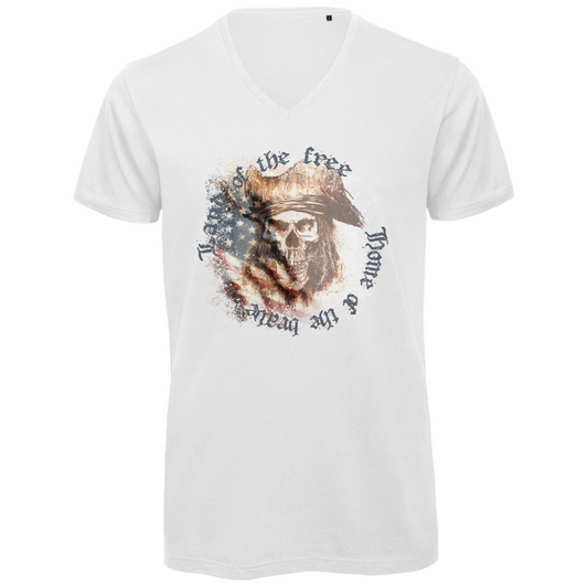 Unisex Premium V-Neck T-Shirt - Land of the free - Home of the brave