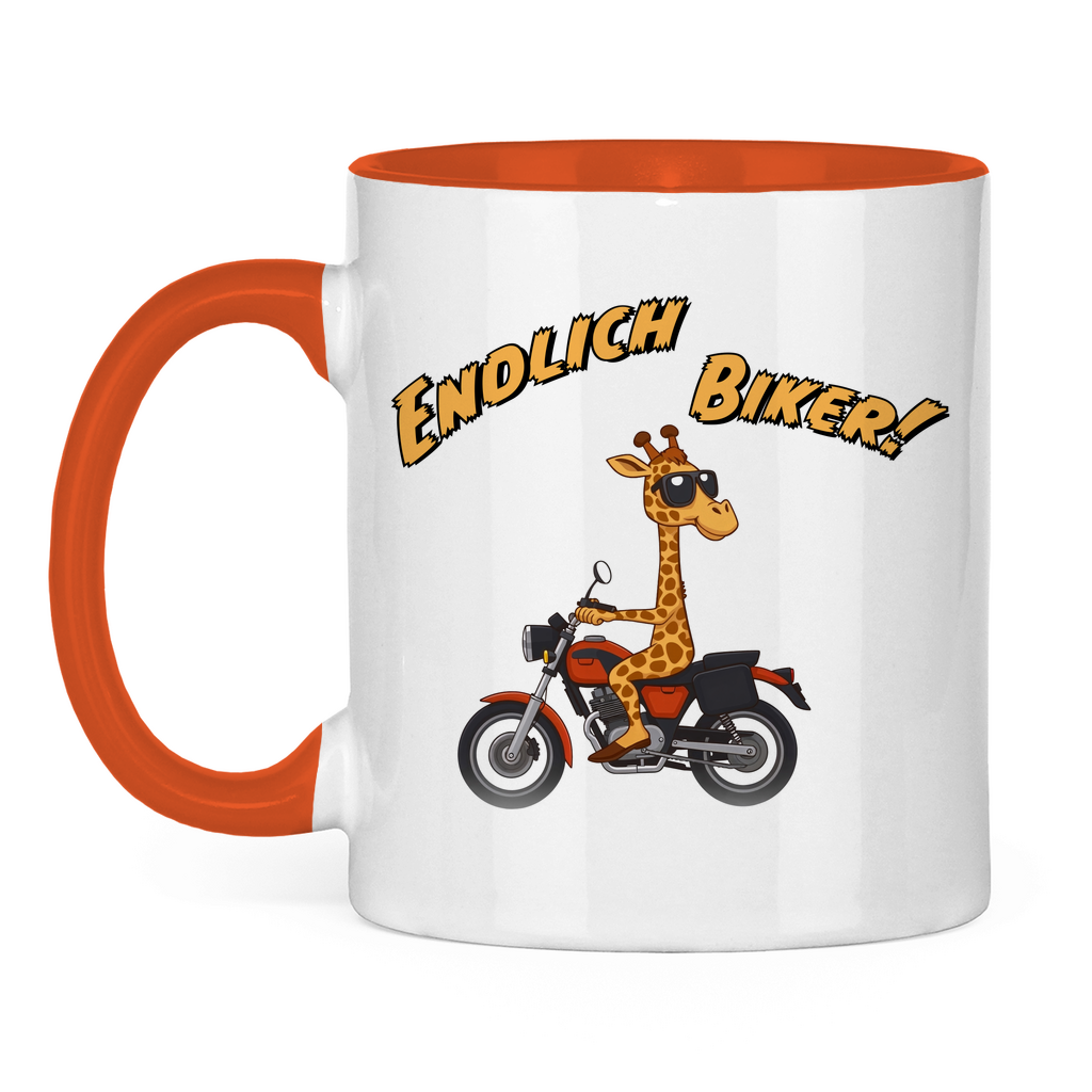 Tasse zweifarbig - Endlich Biker