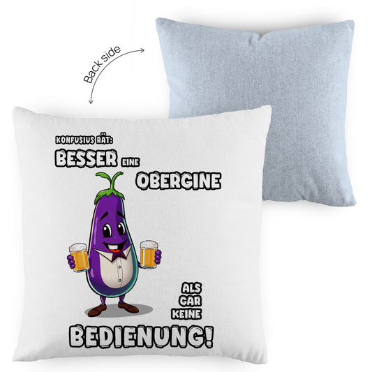 Kopfkissen zweifarbig - Besser eine Obergine ...