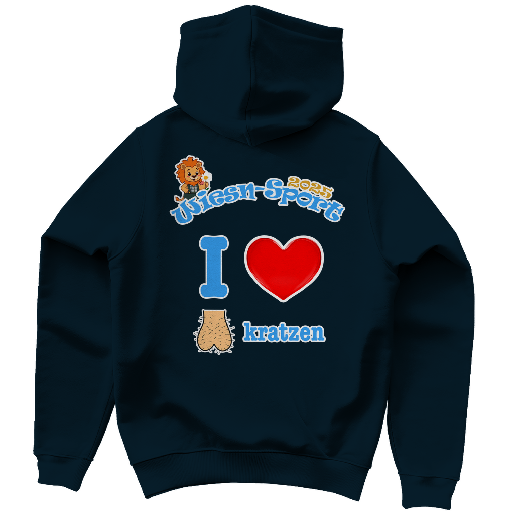 In diesem Fall: Herren Hoodie  - I love Sack kratzen