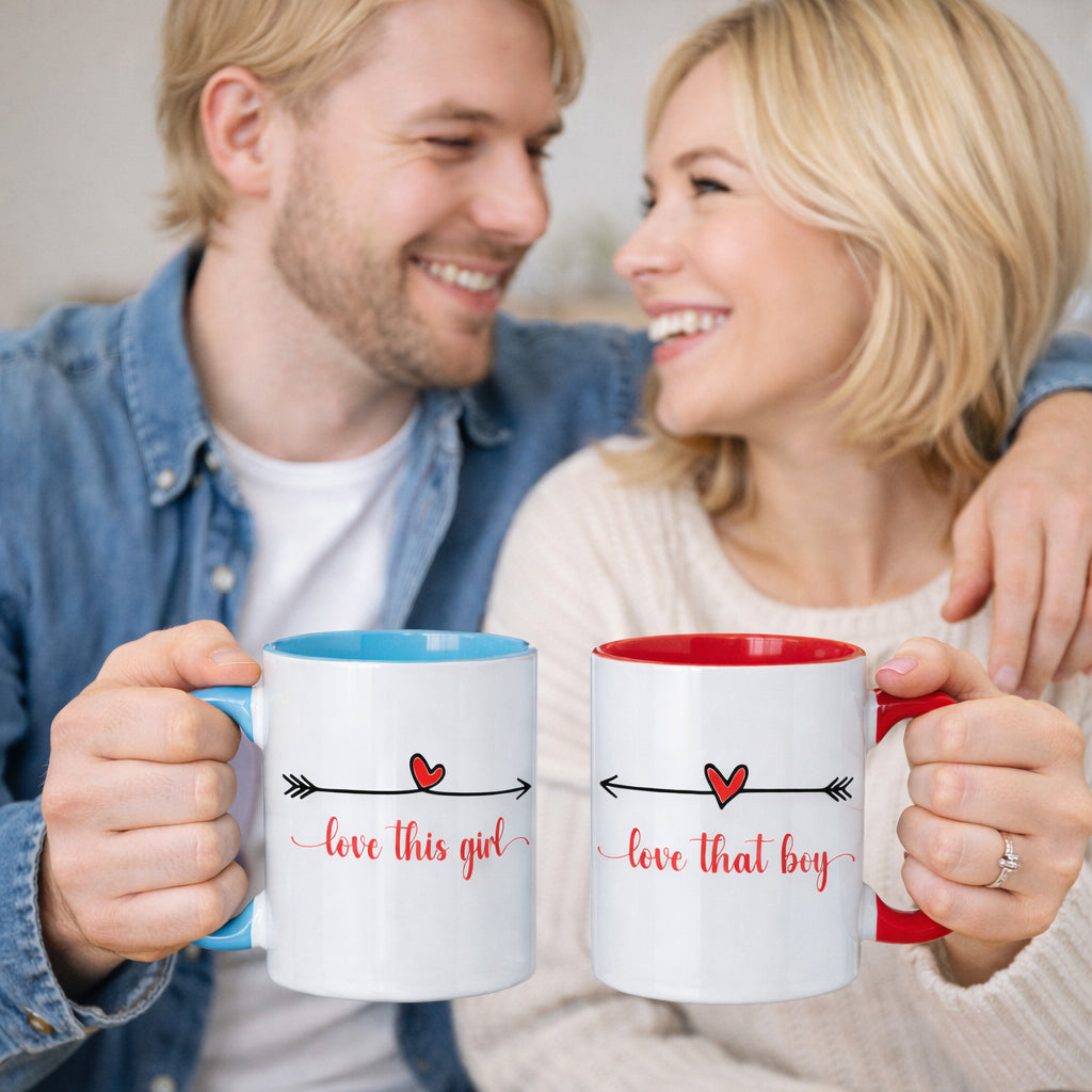 love that boy/girl - Pärchen Set Tassen