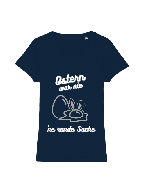 white osTer-Shirt V-Ausschnitt